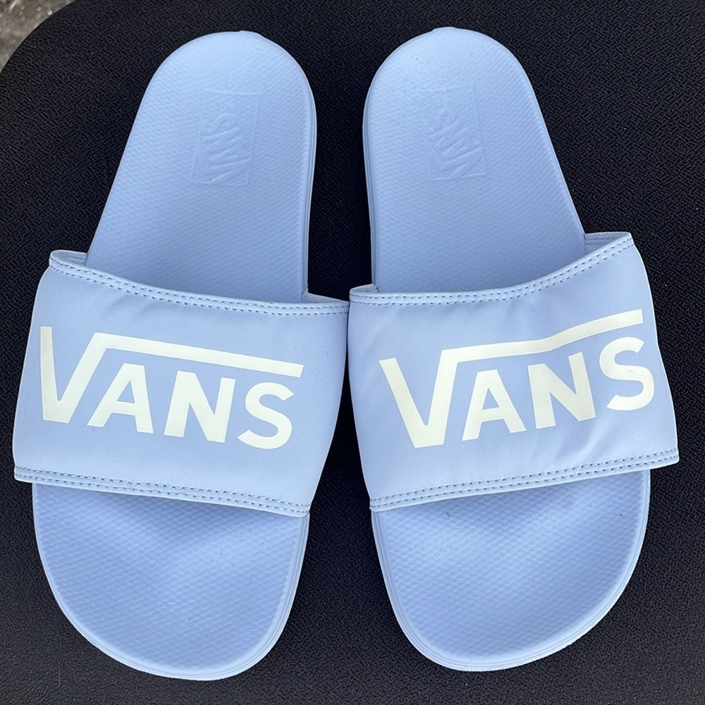 Vans La Costa Slide-On Sandal Size 10 Light Blue